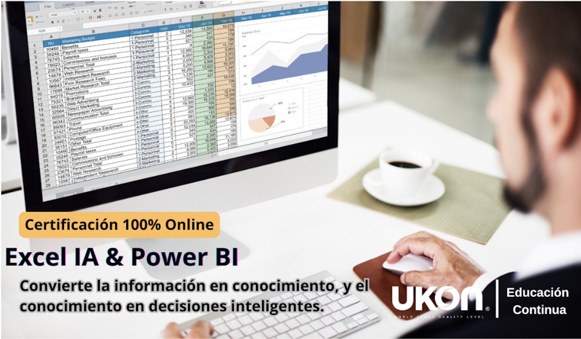 Certificación Business intelligence Power BI & Excel IA Básico e Intermedio